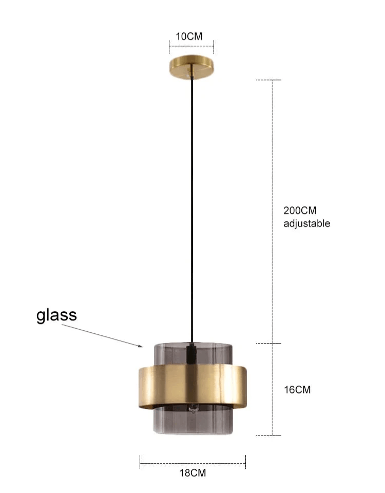 Lena Glass Pendant Light - Onyx Decor