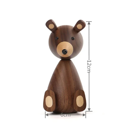 Denmark Wooden Bear Figurine - Onyx Decor