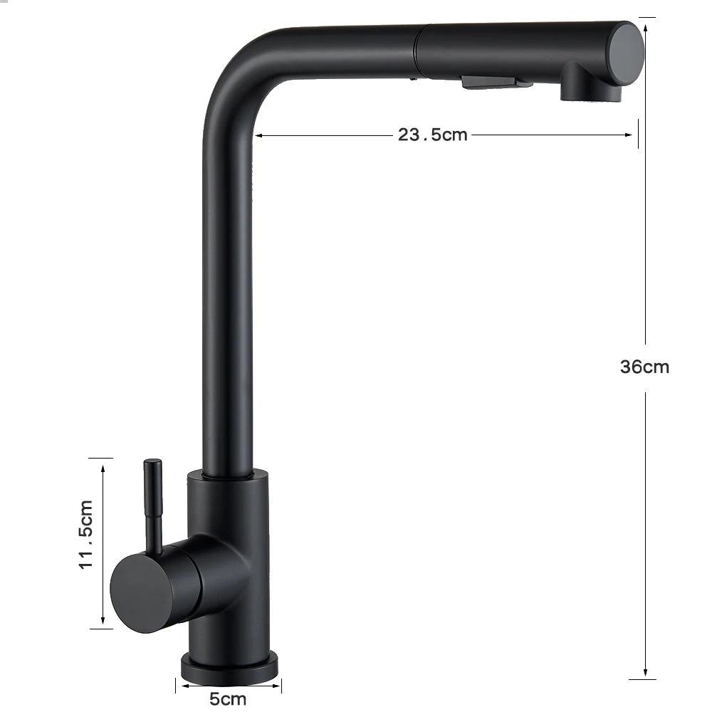 Talon Dual-Mode Retractable Kitchen Faucet - Onyx Decor