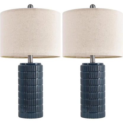 Harper Farmhouse Table Lamp Set (Set of Two) - Onyx Decor