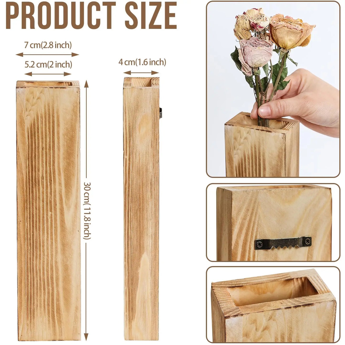 Hazel Wood Hanging Planter - Onyx Decor