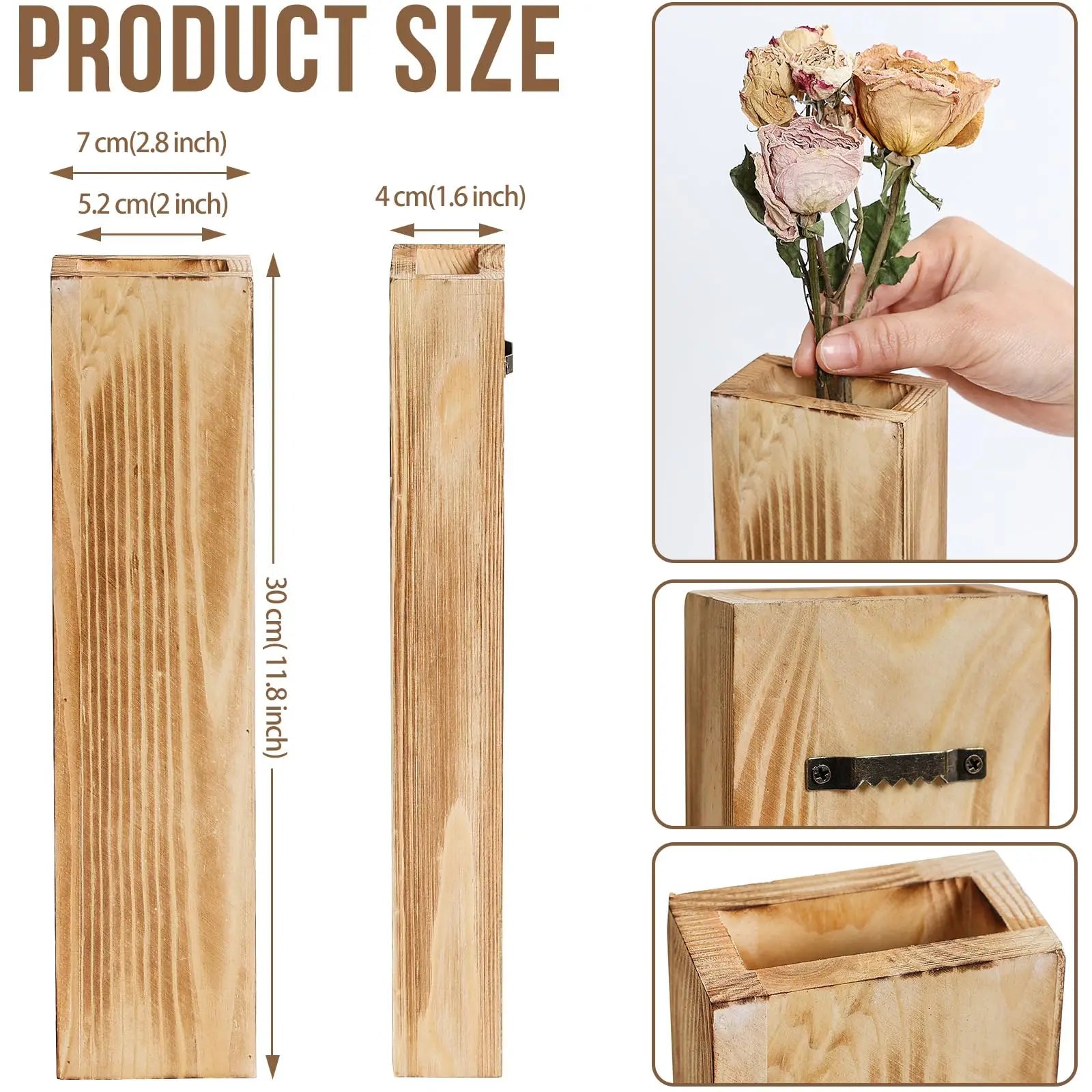 Hazel Wood Hanging Planter - Onyx Decor
