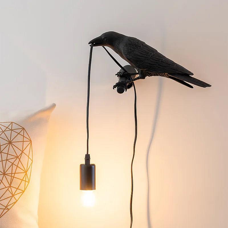 Noir Raven Lamp - Onyx Decor