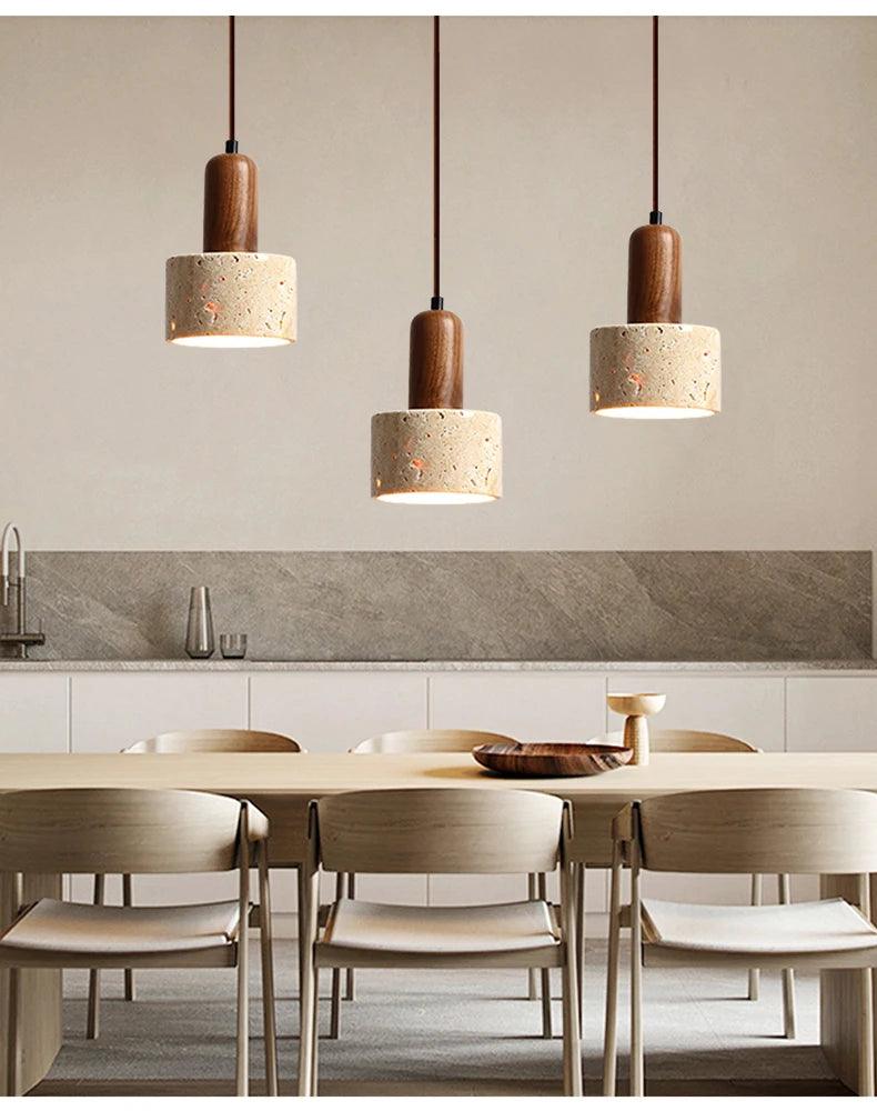 Elysian Travertine Pendant Light - Onyx Decor