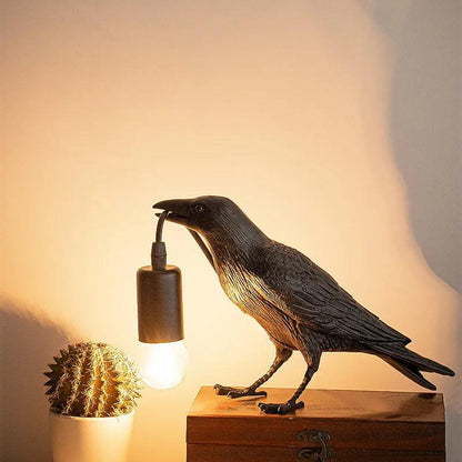 Noir Raven Lamp - Onyx Decor