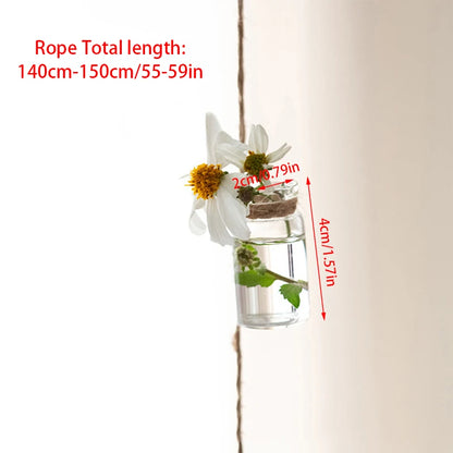 Mini Rope Glass Propagation Vase - Onyx Decor