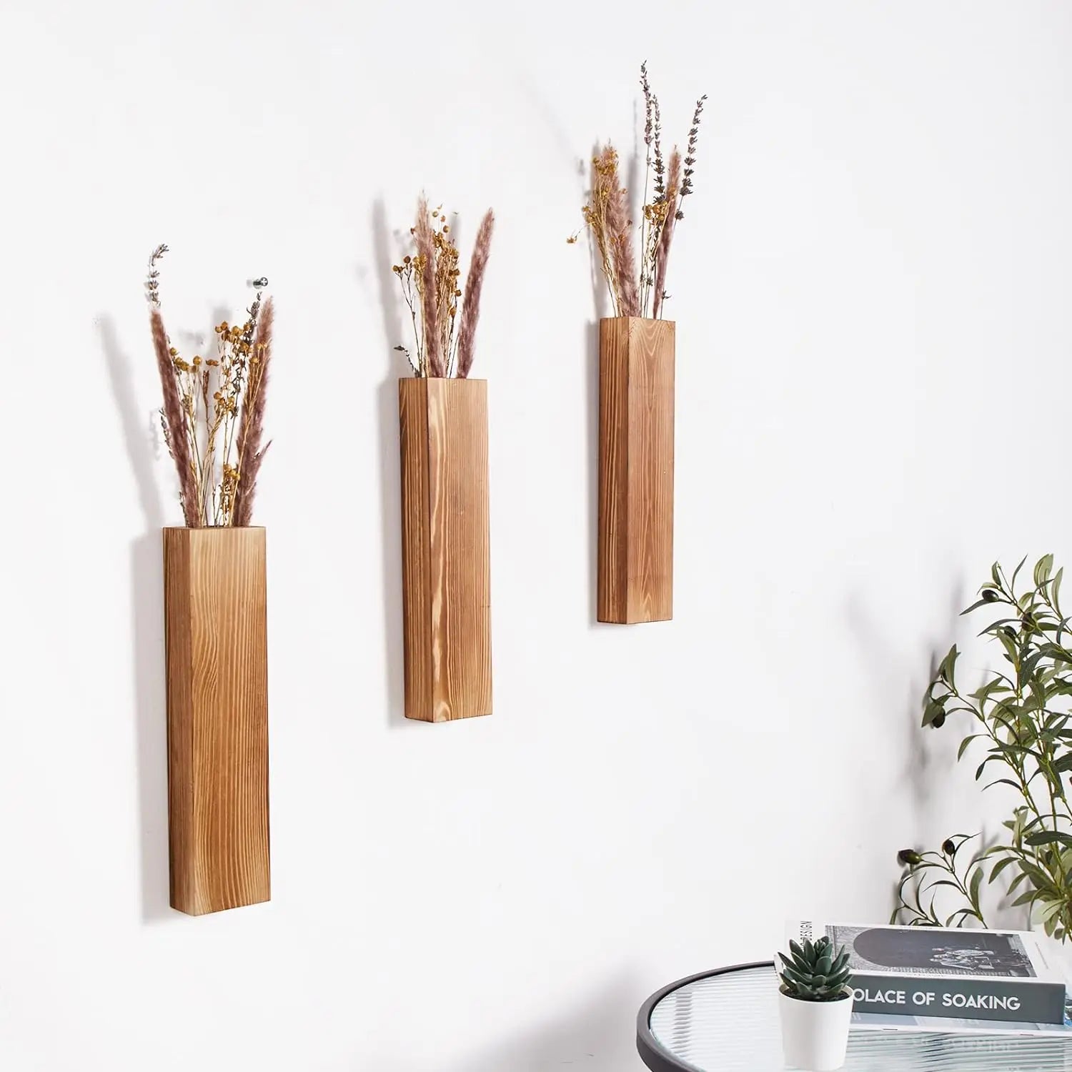 Hazel Wood Hanging Planter - Onyx Decor