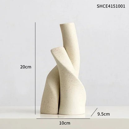 Nira Frosted Ceramic Table Vase - Onyx Decor