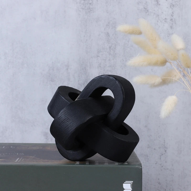 Avery Hand-Carved Knot Sculpture - Onyx Decor