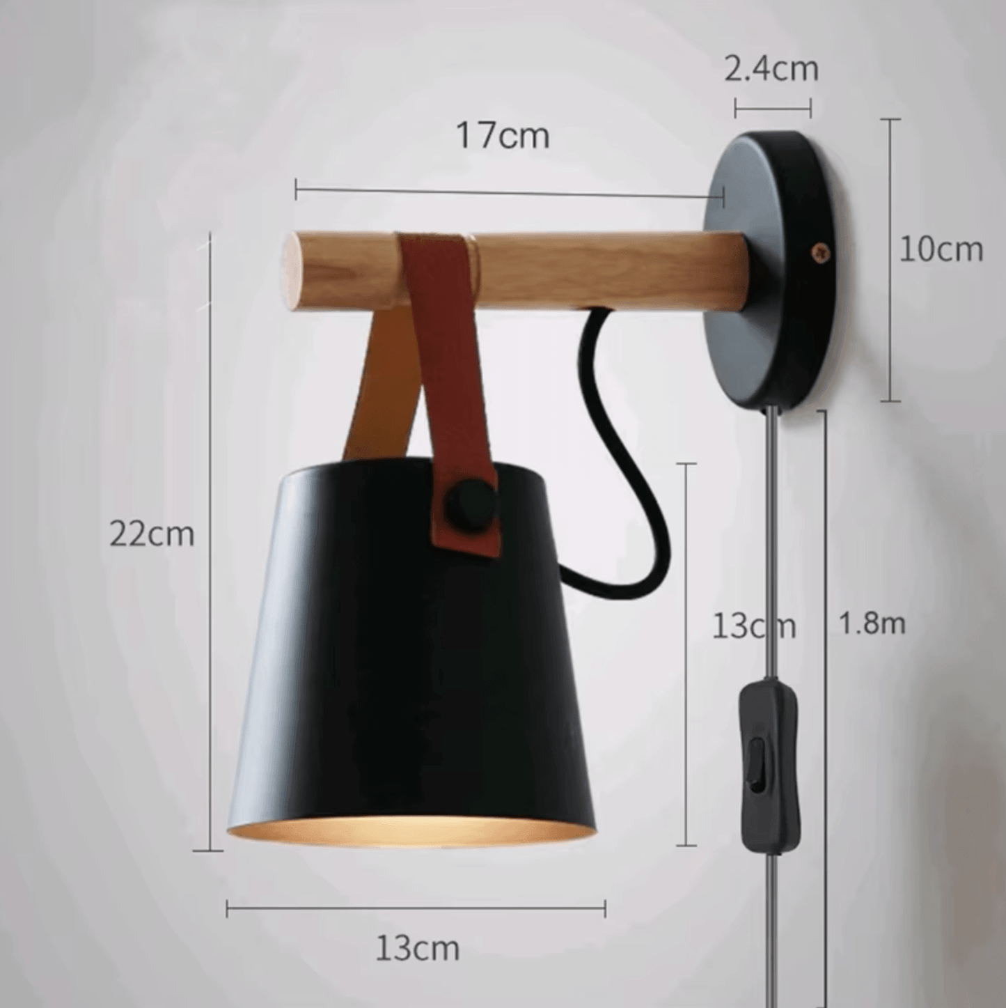 Nordic Modern Wooden Wall Lamp - Onyx Decor