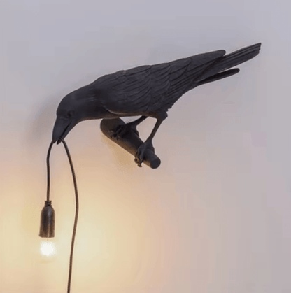 Noir Raven Lamp - Onyx Decor