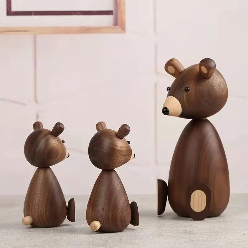 Denmark Wooden Bear Figurine - Onyx Decor
