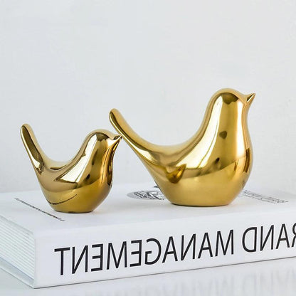 Emery Gold Bird Sculpture - Onyx Decor