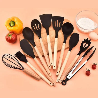 All-in-One 12 Piece Kitchen Utensil Set - Onyx Decor