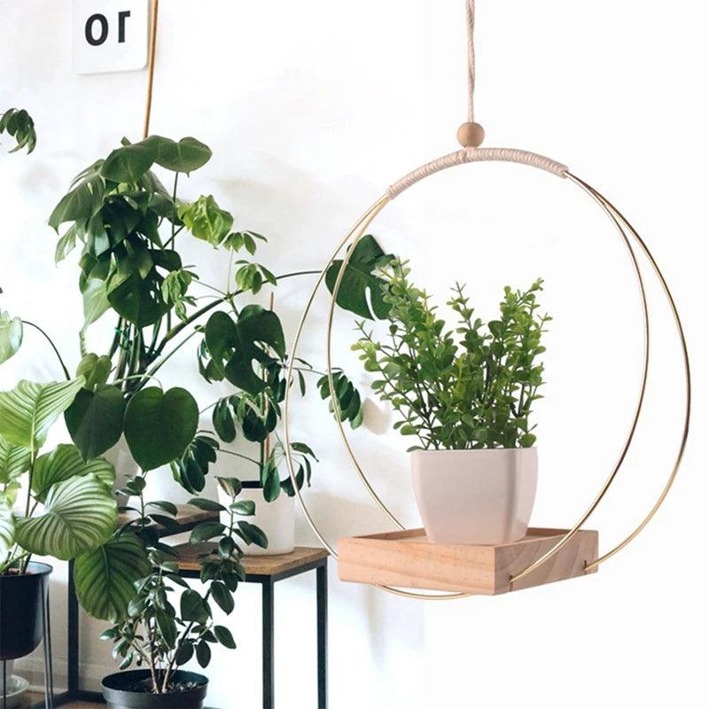 Manhattan Metal Hanging Planter - Onyx Decor