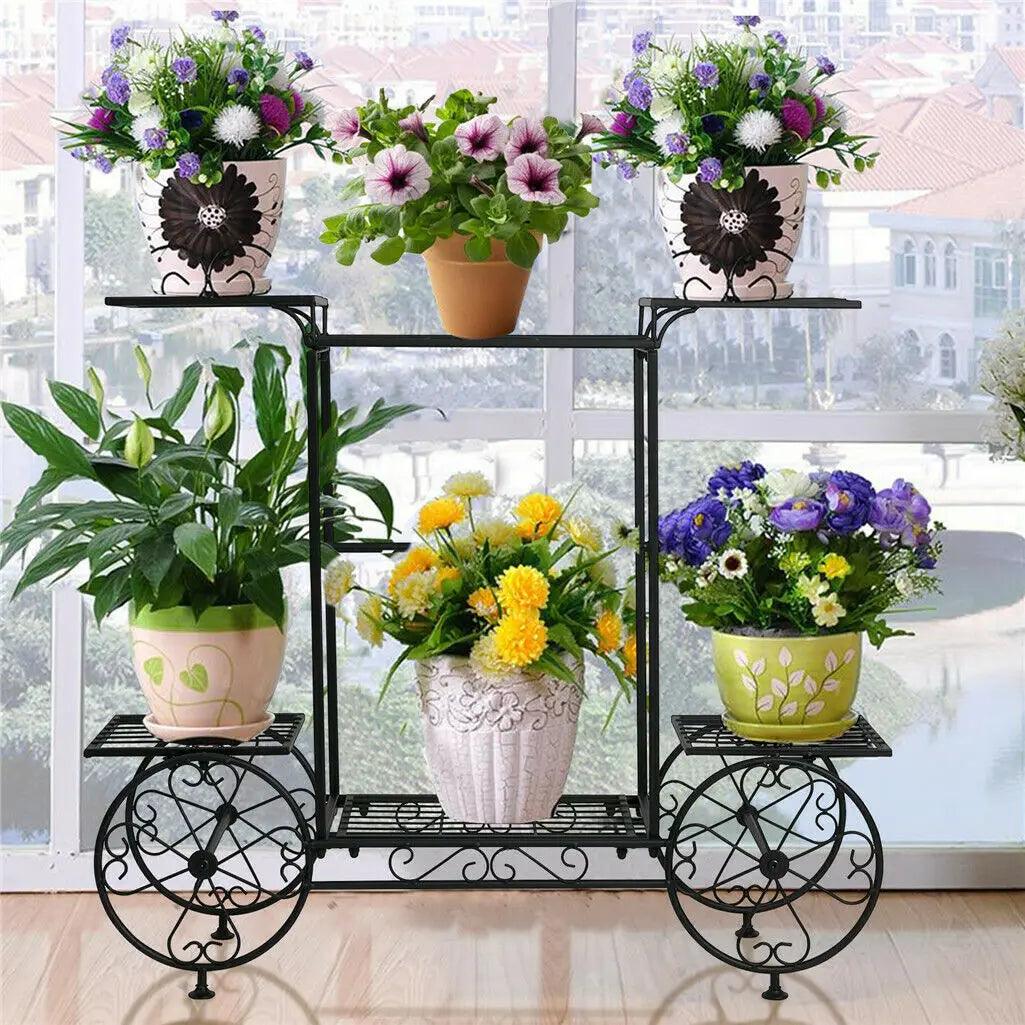 Noah Metal 6-Tier Plant Shelf Rack - Onyx Decor