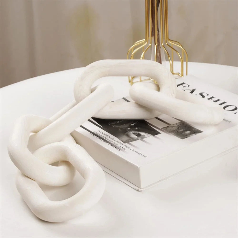 Raleigh Chain Link Sculpture - Onyx Decor
