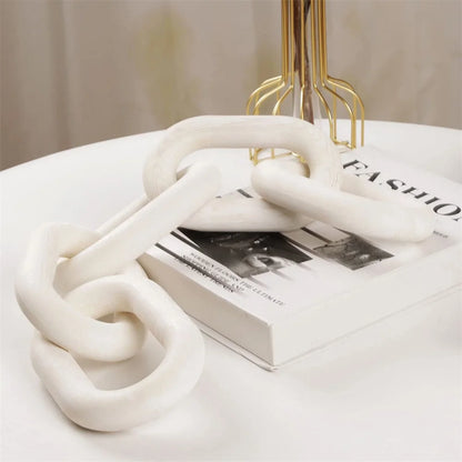Raleigh Chain Link Sculpture - Onyx Decor
